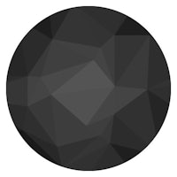 a black polygonal circle on a white background